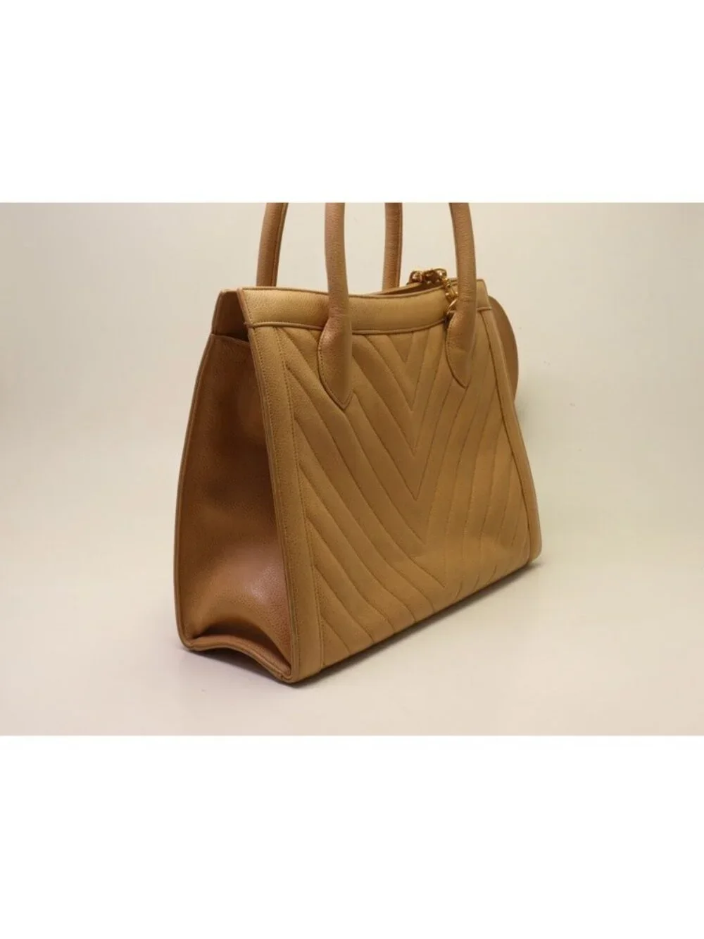 Chanel Caviar Leather Stitch Tote Bag